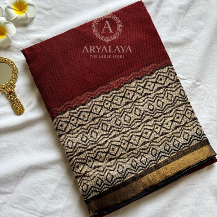 Hand Block Print Kota Saree  - AR501